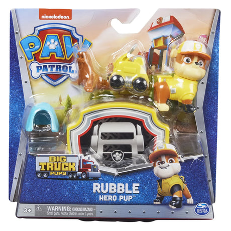 Paw Patrol Big Truck Pups Rubble Hero Pup toy figure in packaging with Ireland focus