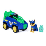 PAW Patrol Chase Dino Rescue Cruiser with Chase and green dinosaur figures