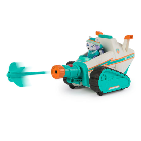 PAW Patrol Everest Deluxe Snowmobile Vehicle shown with projectile launched from the front