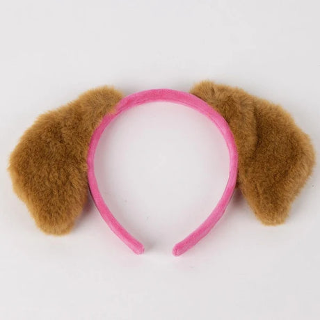 Paw Patrol pink headband with soft brown dog ears