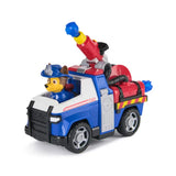 Chase figure seated in blue and white fire rescue vehicle with launcher
