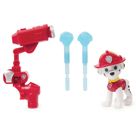 Marshall figure with clip-on launcher and blue projectiles from Paw Patrol The Mighty Movie Ireland