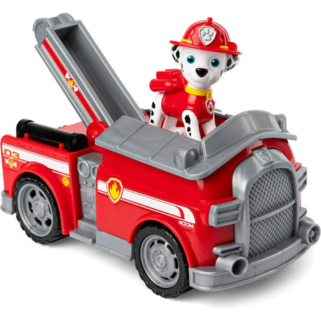 Marshall riding his PAW Patrol fire engine toy in action – Ireland