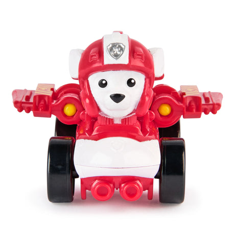 Front view of Paw Patrol Marshall Pup Squad Racer toy with details – Ireland