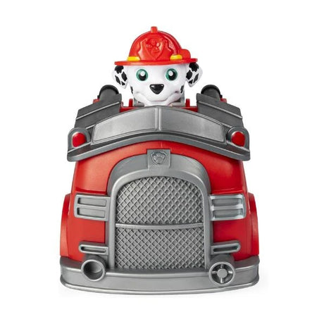 PAW Patrol Marshall Remote Control Fire Truck shown from the side with Marshall in the driver seat