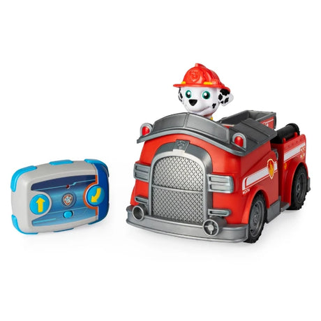 PAW Patrol Marshall Remote Control Fire Truck shown with Pup Pad style controller
