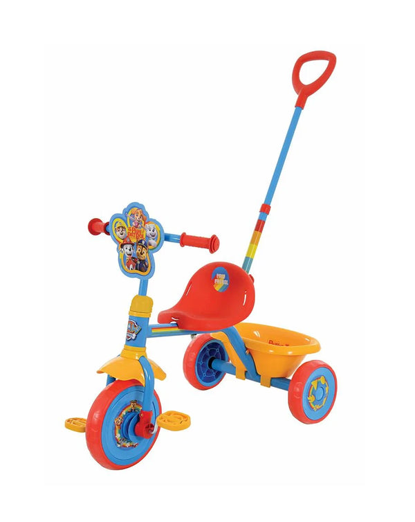 PAW Patrol My First Trike with parent handle orange rear bucket red seat and character plaque
