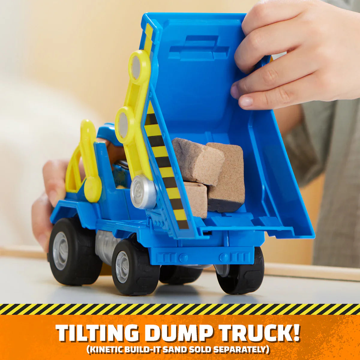 Paw Patrol Rubble & Crew Wheeler’s dump truck with tilting dump bed and play material