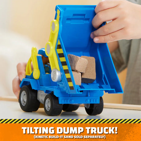 Paw Patrol Rubble & Crew Wheeler’s dump truck with tilting dump bed and play material