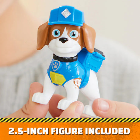 Close up of the Paw Patrol Rubble & Crew Wheeler figure