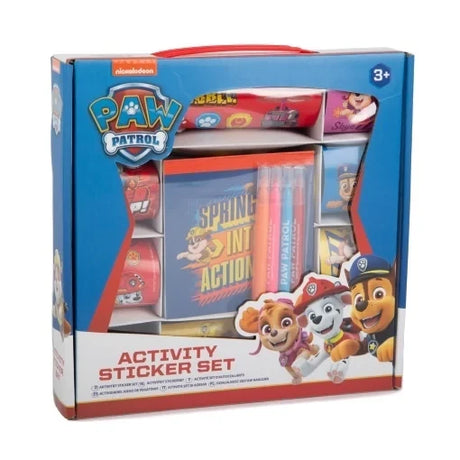 PAW Patrol activity sticker set box shown from the front in a close crop