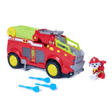 PAW Patrol Dino Rescue Responder vehicle with Marshall figure and three blue projectiles
