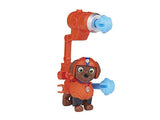 Zuma figure in orange outfit with launcher and blue projectile