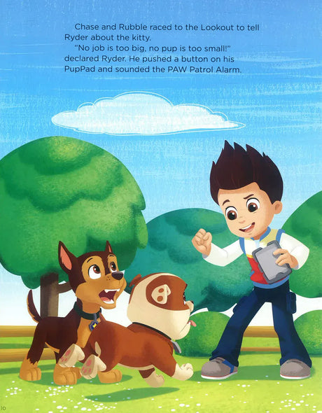 PAW Patrol Treasury interior page showing Chase, Rubble and Ryder