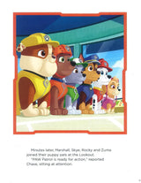 PAW Patrol Treasury interior page showing the pups at the Lookout