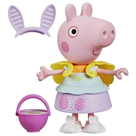 Peppa Pig Springtime Dress-Up figure with separate bunny ear headband and basket accessory