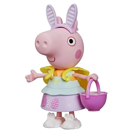 Peppa Pig Springtime Dress-Up figure wearing bunny ears and holding a basket