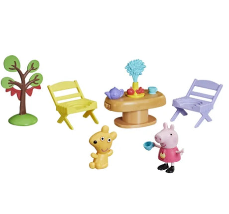 Peppa Pig Tea Time Playset with tree chairs table and accessories Ireland
