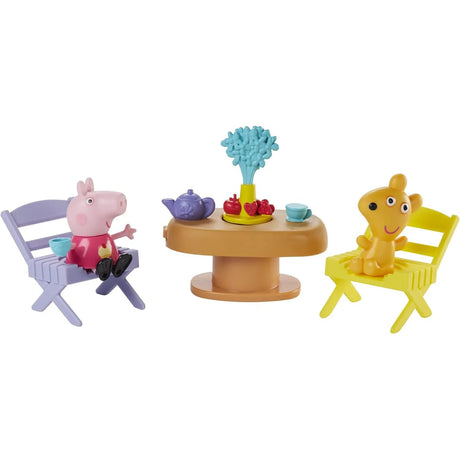 Peppa Pig Tea Time toy with Peppa and friend sitting at tea table Ireland