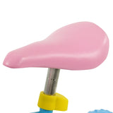 Peppa Pig 10 Inch Training Bike close up of the pink adjustable saddle and seat post