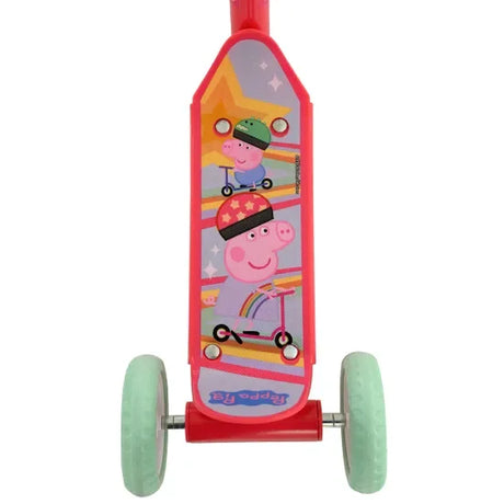 Peppa Pig scooter deck showing anti-slip footplate and bright graphics in Ireland