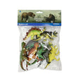 Peterkin Classics Dinosaur World 8 piece set in clear bag packaging with the dinosaur figures visible inside