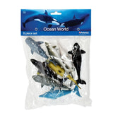 Peterkin Classics Ocean World 8 piece set in clear bag packaging with assorted sea animal figures visible inside