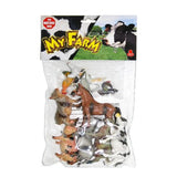 Peterkin My Farm animal set in clear bag packaging with the assorted farm animal figures visible inside