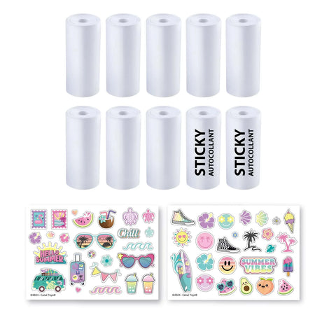 Ten refill paper rolls and two sticker sheets from Photo Creator Instant Camera Refill in Ireland