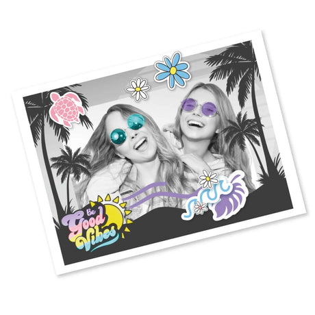 Printed photo decorated with colourful stickers from Photo Creator Instant Camera Refill in Ireland