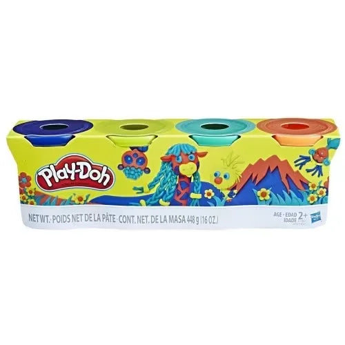 Front of Play-Doh 4-Pack box with illustrated classic theme – Ireland