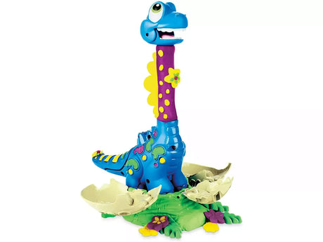 Play-Doh Growin' Tall Bronto toy with extended neck and cracked egg base on white background – Ireland