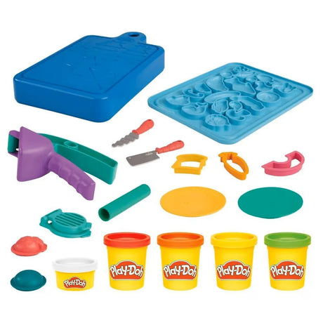 Full layout of Play-Doh kitchen tools and five colour tubs – Ireland