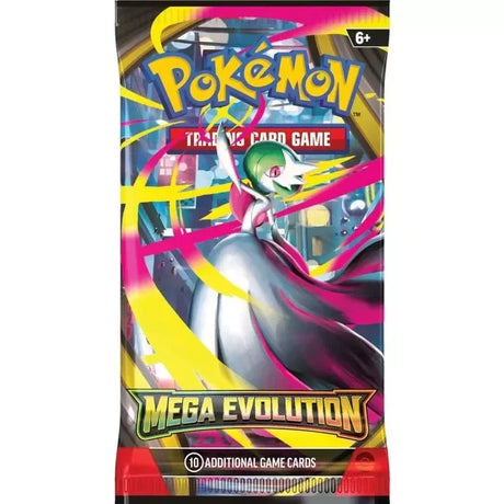 Pokémon Mega Evolution Booster Pack featuring Mega Gardevoir artwork in Ireland
