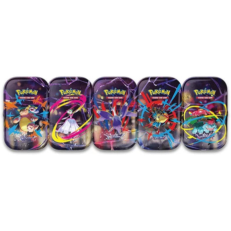 Pokémon Mega Heroes Mini Tins assortment featuring Gardevoir, Lucario, and Venusaur designs in Ireland