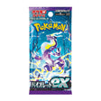 Pokémon Violet ex SV1V Japanese Booster Pack featuring Miraidon against blue lightning artwork, with Pokémon logo, Violet ex title and five card pack information