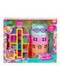 Polly Pocket Gelato House Playset in packaging showing 30+ pieces and ice cream theme.