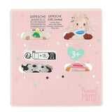 Back of the pink Princess Mimi display card with the four hair clips visible through the slots.