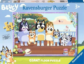 Ravensburger Bluey 24 piece Giant Floor Puzzle box showing the family garden artwork