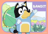 Ravensburger Bluey My First Puzzle featuring Bandit carrying a green play tent