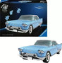 Ravensburger Cadillac Eldorado Brougham 3D Puzzle completed model displayed beside the retail box
