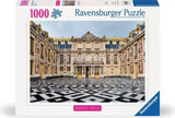 Ravensburger Château de Versailles 1000 piece jigsaw puzzle box featuring the palace courtyard and black and white geometric paving