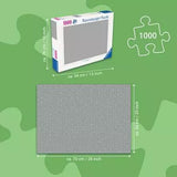 Green size guide panel showing the 1000 piece puzzle box and completed 70 x 50 cm puzzle dimensions