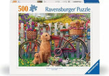 Ravensburger Cute Dogs in the Garden 500 piece jigsaw puzzle box front