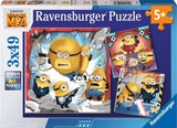 Ravensburger Despicable Me 4 3 x 49 piece jigsaw puzzle box showing all three designs