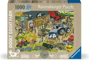 Ravensburger Diddly Squat Farm 1000 Piece Jigsaw Puzzle retail box showing the illustrated farm scene