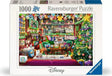 Ravensburger Disney Christmas Cafe 1000 piece jigsaw puzzle box featuring the festive Disney café interior with Christmas tree and decorations