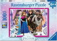Ravensburger Disney Frozen 100 piece XXL jigsaw puzzle box featuring Elsa, Anna, Kristoff, Sven and Olaf with a 6+ age marking