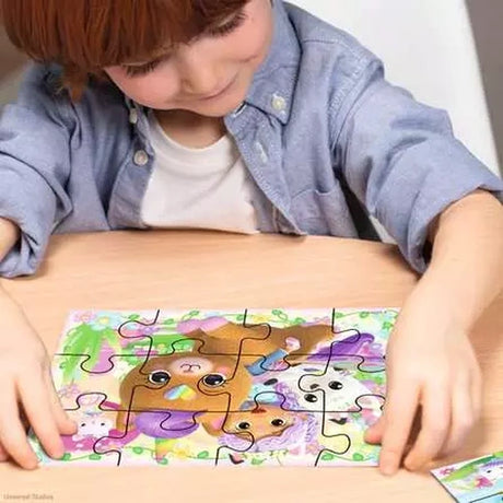 Ravensburger Gabby's Dollhouse Fairylandia jigsaw being completed by a child
