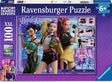 Ravensburger Happy Fans, Happy Honmoon! 100 piece XXL jigsaw puzzle box front with KPop Demon Hunters artwork and a 6+ age mark